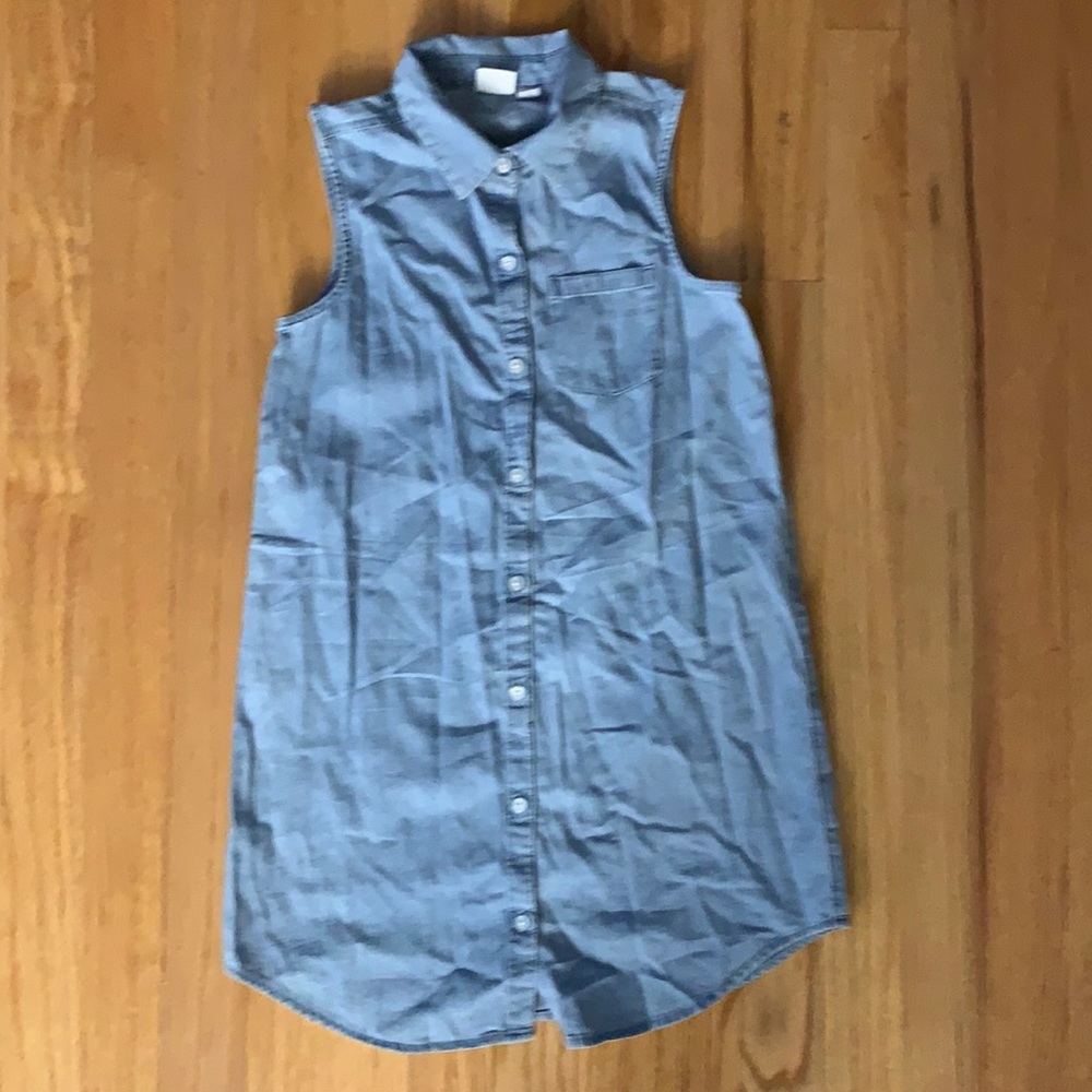 Gap Kids Girls Denim Button Down Dress